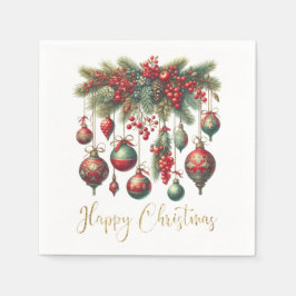 Lycklig Juldekorationer Pappersservett