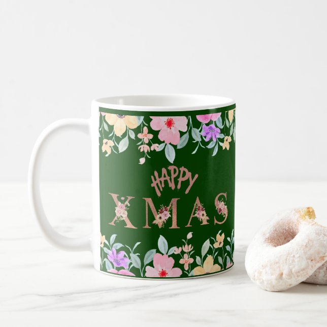 Lycklig-julens Helgdag-Elegant Kaffemugg (Med munk)