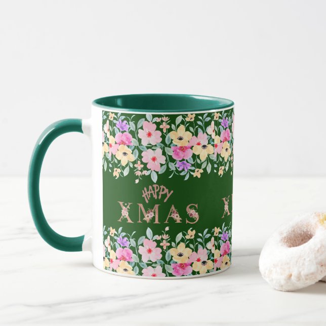 Lycklig-julens Helgdag-Elegant Mugg (Med munk)