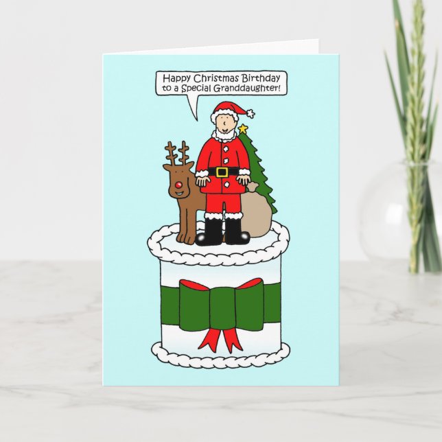 Lycklig julfödelsedag till mordotter kort (Framsida)