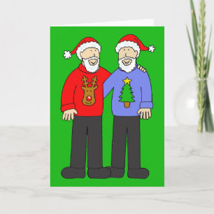 Lycklig Julgräddskribent par Helgkort
