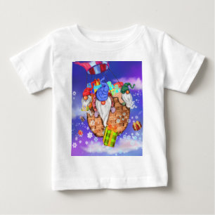 Lycklig-julgranen Gnomes Ge Gifts Baby T-Shirt