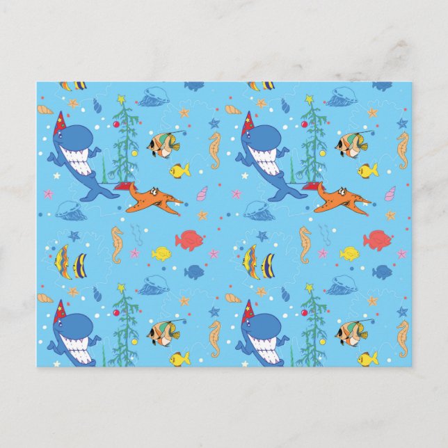 Lycklig-julhaj Vykort (Framsida)