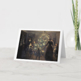 Lycklig julhälsningskort helgkort