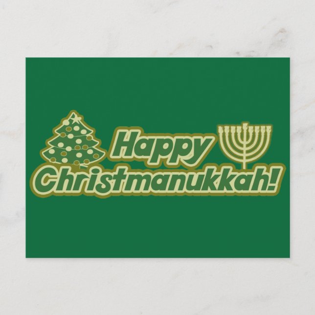 Lycklig julhanukkah Kwanzaa Helg Vykort (Framsida)