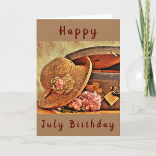 LYCKLIG *****JULI**** BIRTHDAG FÖR **HER** KORT