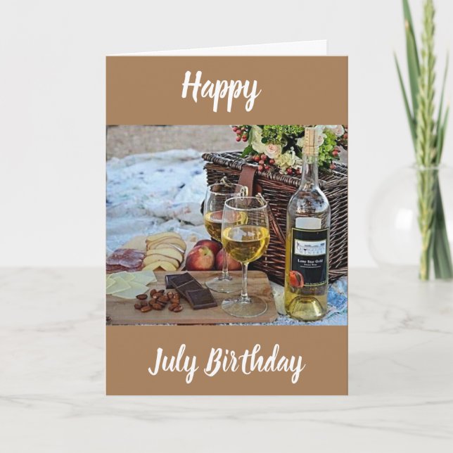 LYCKLIG **** JULI*** BIRTHDAG KORT (Framsida)