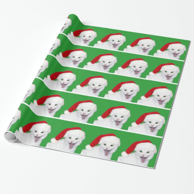 Lycklig julkatt presentpapper (Utrullad)