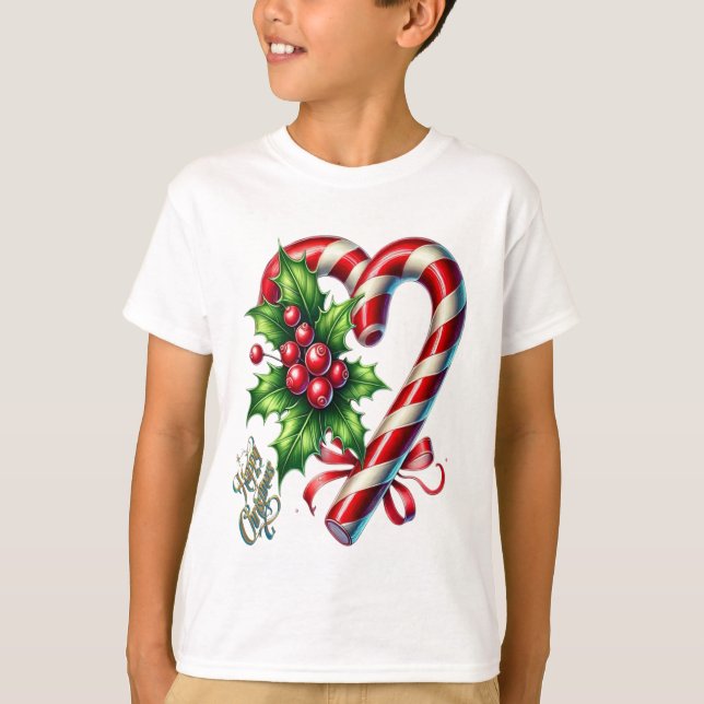 Lycklig julklapp t shirt (Framsida)