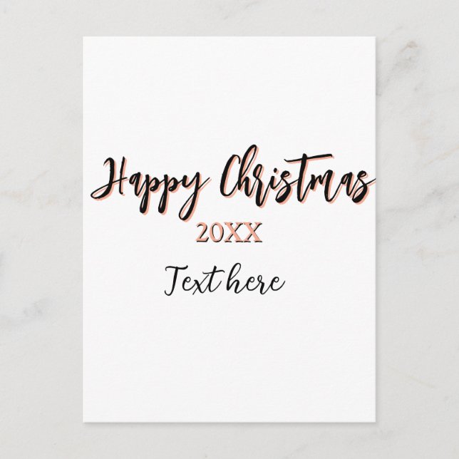 Lycklig julpersika svarta året namn närmare uppgif vykort (Framsida)