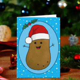 Lycklig julpotatis kort