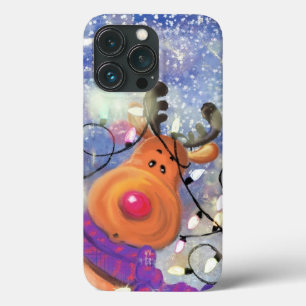 Lycklig julrenar iphone case