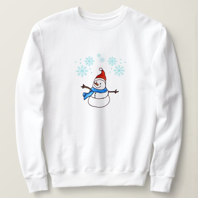 Lycklig-julskjortan Snögubbe T Shirt (Design framsida)