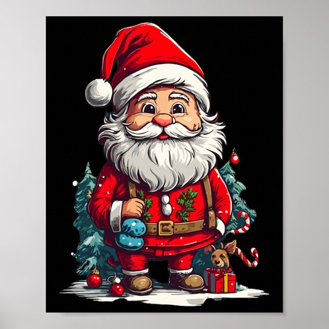 lycklig jultomten för pojkar flickor1 poster (Framsidan)