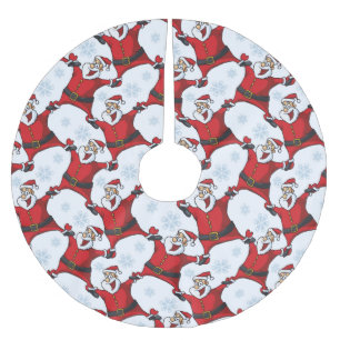 Lycklig Jultomten Julgransmatta Borstad Polyester