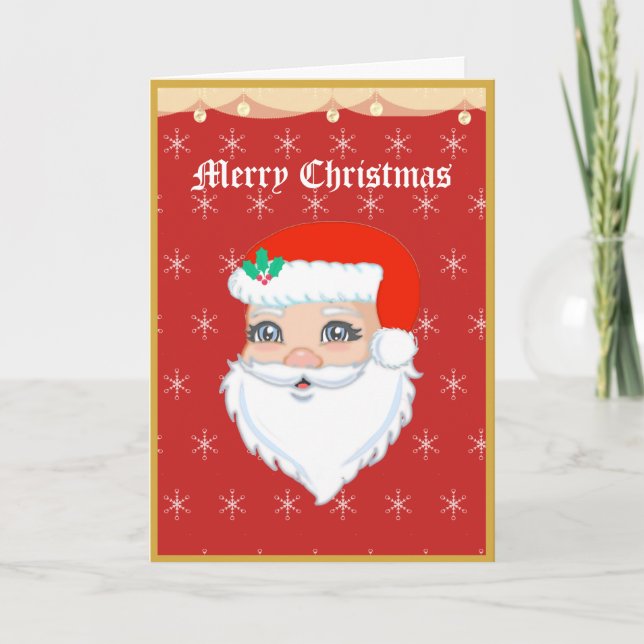 Lycklig Jultomten julkort Helgkort (Framsida)