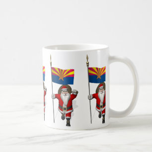 Lycklig Jultomten på väg till Arizona Kaffemugg