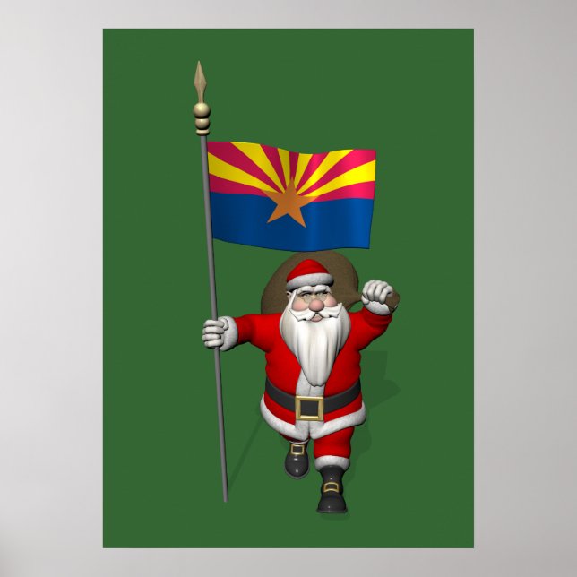 Lycklig Jultomten på väg till Arizona Poster (Framsidan)