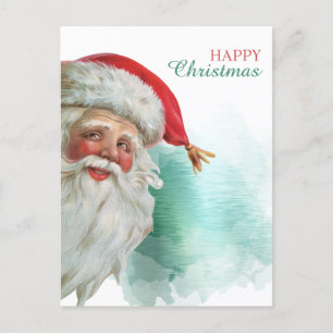 Lycklig Jultomten Porträtt jul Vykort
