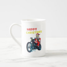 Lycklig jultomten Vintage Santa Biker Retro Helgda