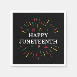 Lycklig Junetelfte firandet Black Independence day Pappersservett