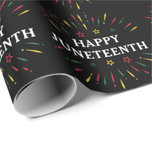 Lycklig Junetelfte firandet Black Independence day Presentpapper
