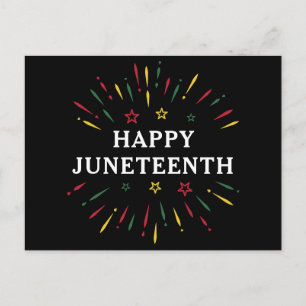 Lycklig Junetelfte firandet Black Independence day Vykort