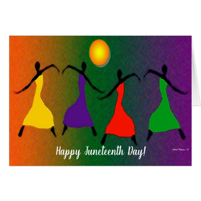 Lycklig Junettionde Hälsningskort (Framsidan Horizontal)