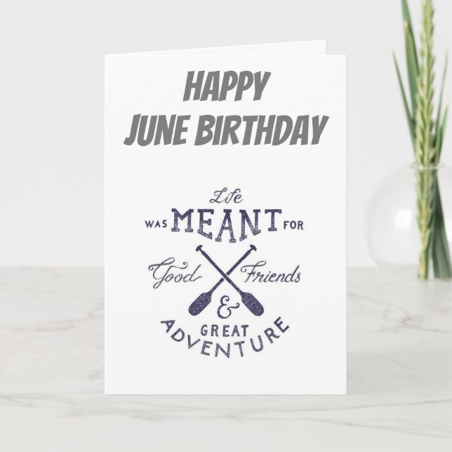 LYCKLIG *****JUNI**** BIRTHDAG KORT (Framsida)