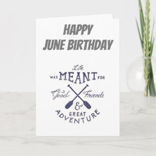 LYCKLIG *****JUNI**** BIRTHDAG KORT