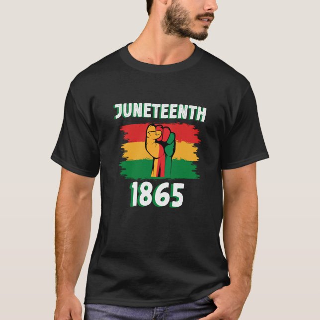 Lycklig Junttonde 1865 Amerikansk frihet T-Shirt (Framsida)