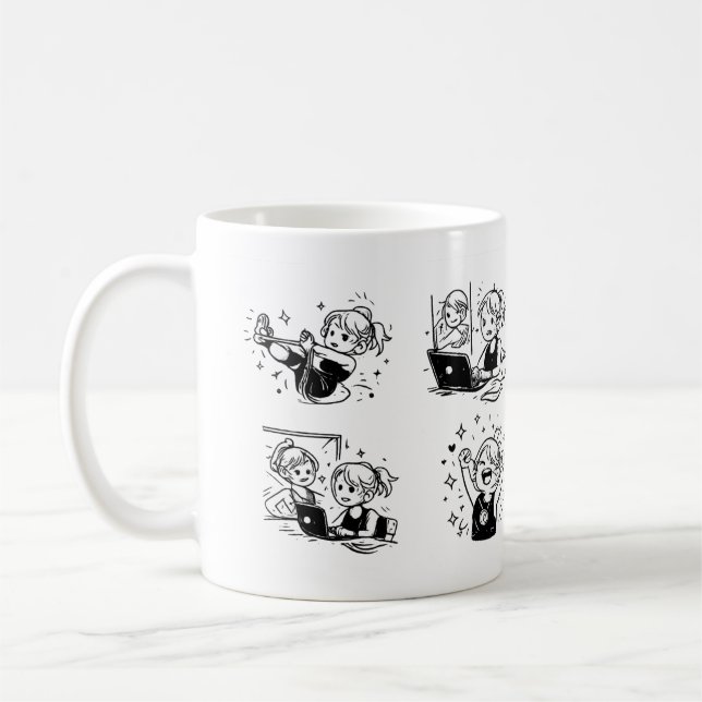 lycklig kaffemugg (Vänster)