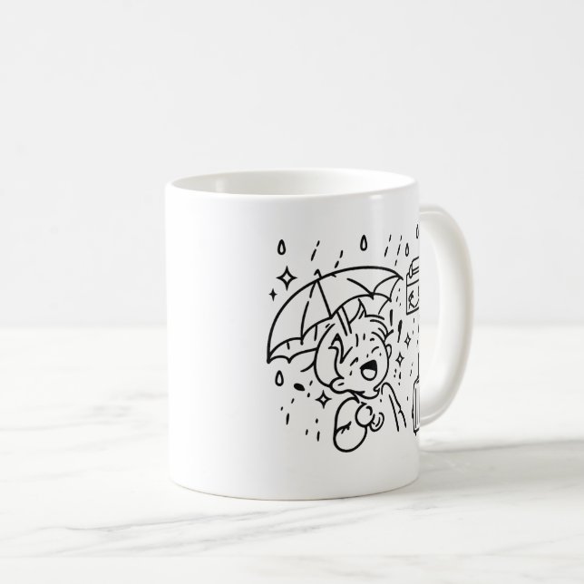 lycklig kaffemugg (Framsida höger)