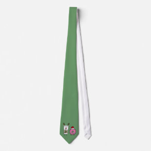 Lycklig kafferen- och munkSanta hatt Slips