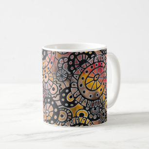 Lycklig-kaffet Akryland målat Rustik Modern Kaffemugg