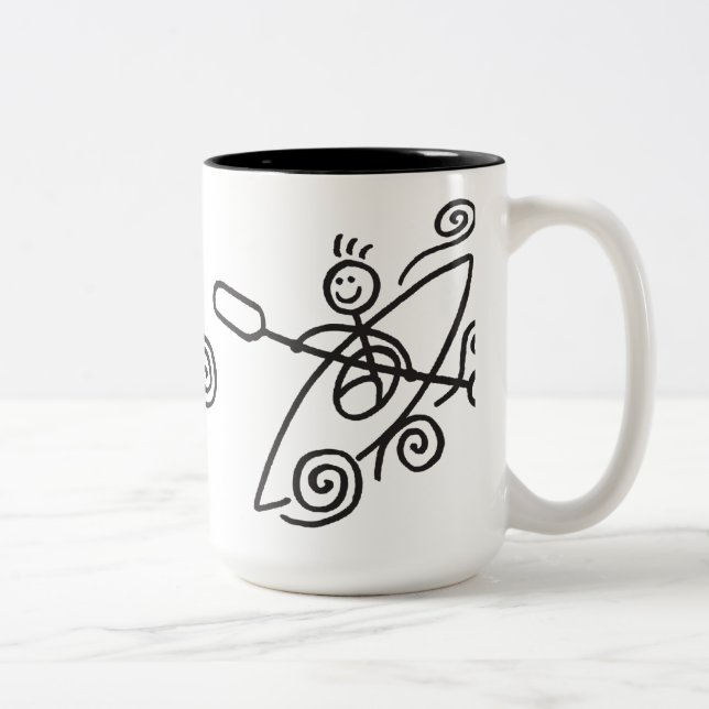 Lycklig kajakmugg Två-Tonad mugg (Höger)