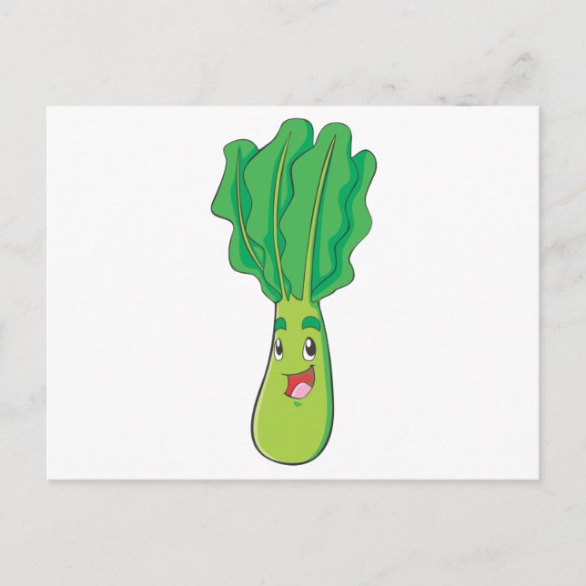 Lycklig Kål Vegetable Vykort (Framsida)