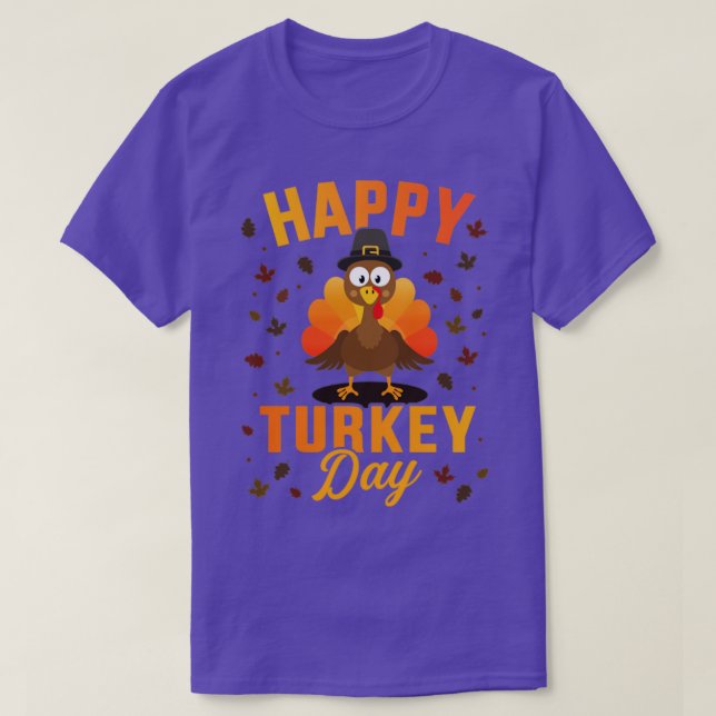 Lycklig kalkondag för thanksgiving julhelg t shirt (Design framsida)