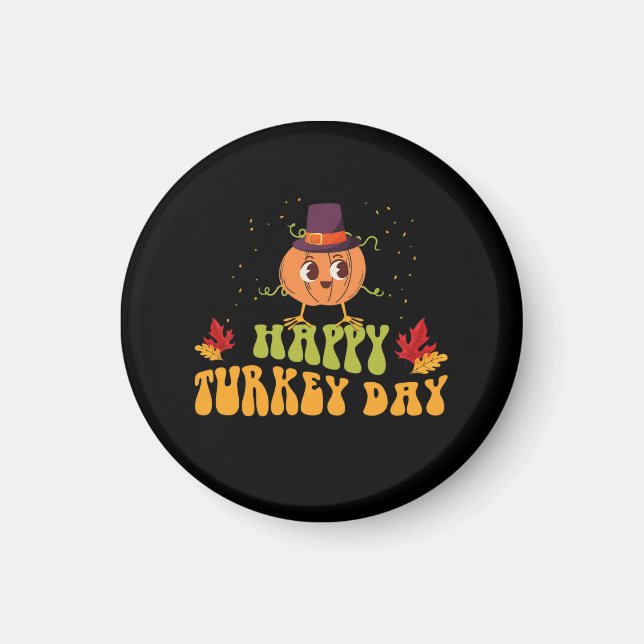 lycklig kalkondag speciell thanksgiving magnet (Framsidan)