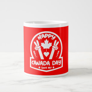 Lycklig Kanada Dag 1 juli Jumbo Mugg