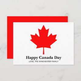 Lycklig Kanada-dagarstext för anpassningsbar med r Tilläggskort