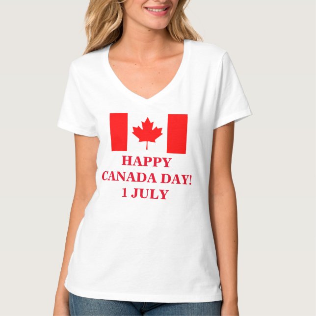 LYCKLIG KANADA-DAGEN! T SHIRT (Framsida)