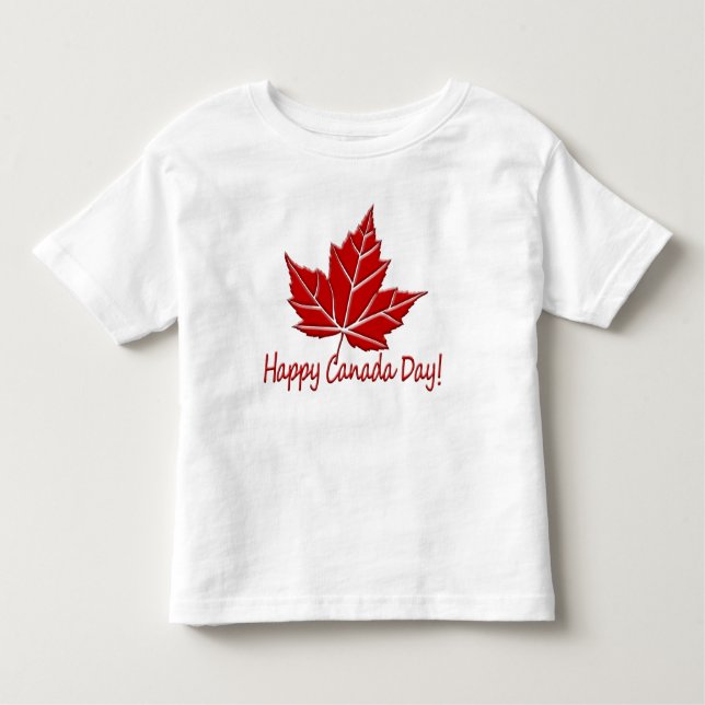 Lycklig Kanada Day T-shirt Baby Canada Souvenirs (Framsida)