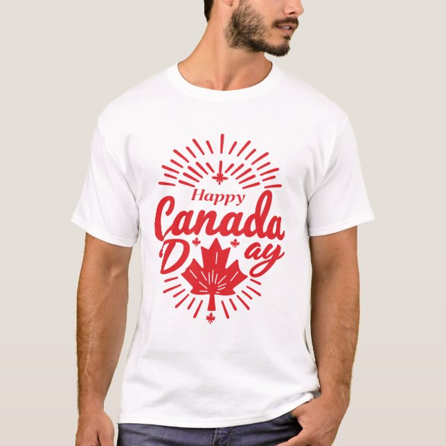 Lycklig Kanada Day T-shirt best best (Framsida)