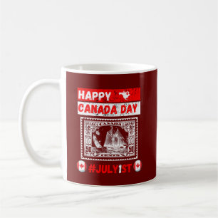 Lycklig Kanada den 1 juli Kaffemugg