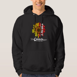Lycklig Kanadadag Maple Solrosblomman 1 juli Inber Hoodie