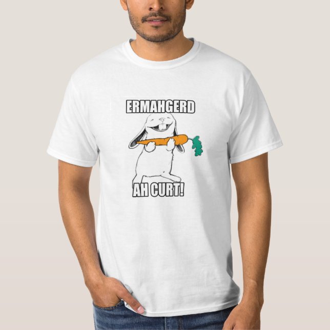 Lycklig kaninutslagsplats t-shirt (Framsida)