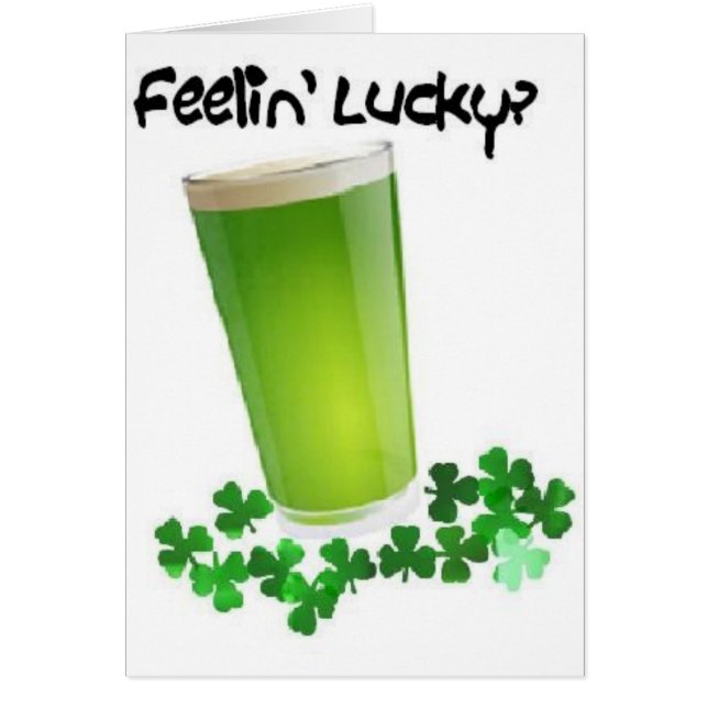 lycklig känsla? hälsningskort (Framsidan)