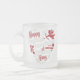 Lycklig kapitalistiskt utnyttjande av olycksdagen frostad glasmugg