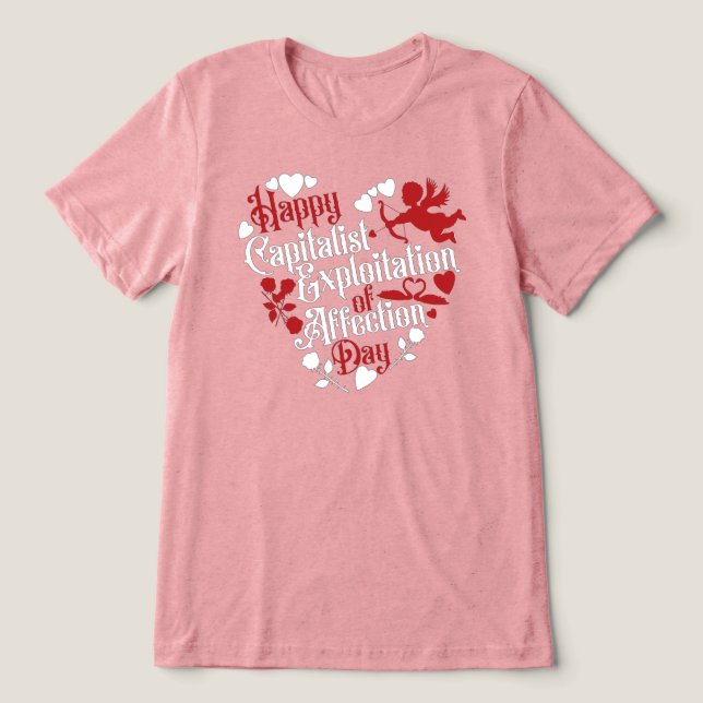 Lycklig kapitalistiskt utnyttjande av olycksdagen t shirt (Design Framsida)